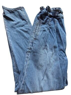 Bohme High Waist Elastic Waist Light Wash Tapered Jeans BH7066M Women's Size 26